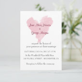 Einladung zur Hochzeit von rosa Herzen (Stehend Vorderseite)