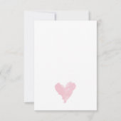 Einladung zur Hochzeit von rosa Herzen (Rückseite)