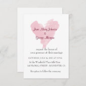 Einladung zur Hochzeit von rosa Herzen (Vorne/Hinten)