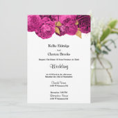 Einladung zur Hochzeit von Rosa und Gold (Stehend Vorderseite)