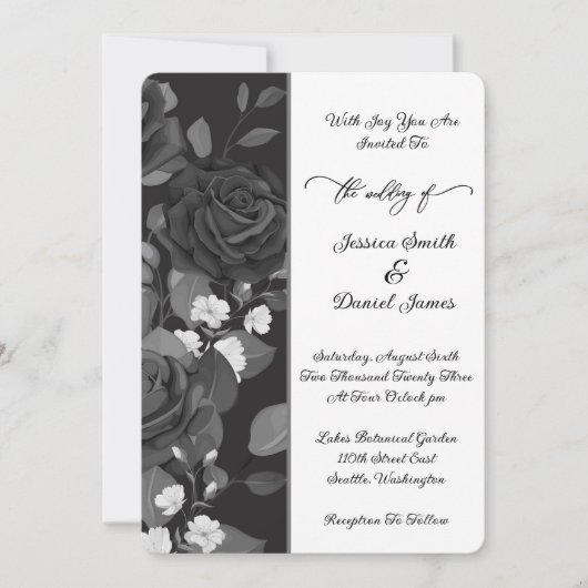 Einladung zur Hochzeit von Rose (Vorderseite)
