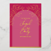 Einladung zur Hochzeit von Rose Red Foil (Vorderseite)