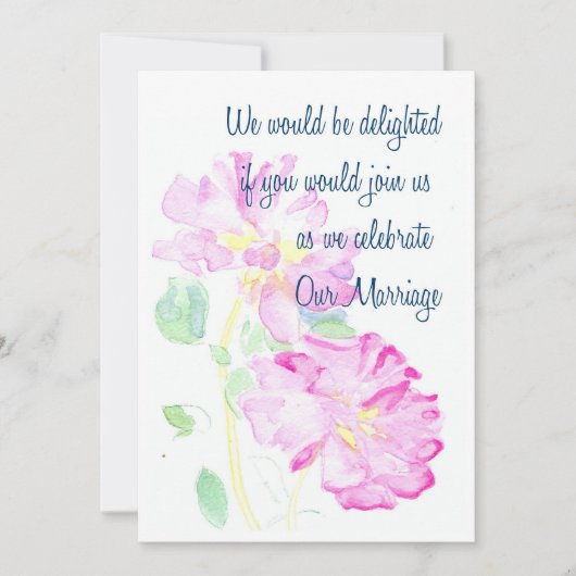 Einladung zur Hochzeit von Rosen (Vorderseite)