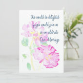 Einladung zur Hochzeit von Rosen (Stehend Vorderseite)