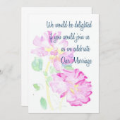 Einladung zur Hochzeit von Rosen (Vorne/Hinten)