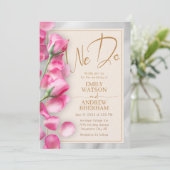 Einladung zur Hochzeit von Rosen (Stehend Vorderseite)