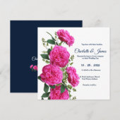Einladung zur Hochzeit von Rosen (Vorne/Hinten)