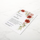 Einladung zur Hochzeit von rote Rosen (Gedreht)