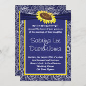 Einladung zur Hochzeit von Royal Blue and Yellow S (Vorne/Hinten)