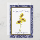 Einladung zur Hochzeit von Royal Blue and Yellow S (Rückseite)