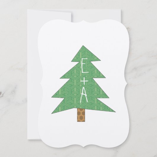 Einladung zur Hochzeit von Rustikalfuchs und Pinie (Rückseite)