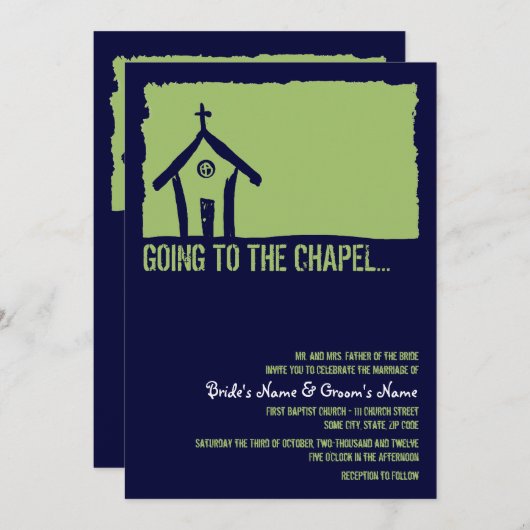 Einladung zur Hochzeit von Schiffen und Limonen Ka (Vorne/Hinten)