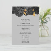 Einladung zur Hochzeit von Schwarz und Gold (Stehend Vorderseite)