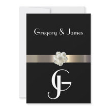 Einladung zur Hochzeit von Schwarz und Gold