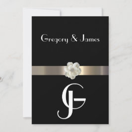 Einladung zur Hochzeit von Schwarz und Gold