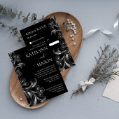 Einladung zur Hochzeit von Schwarz und Weiß