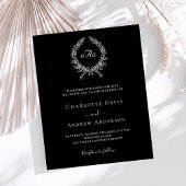 Einladung zur Hochzeit von Schwarz-weißen Kranken