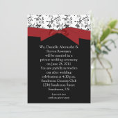 Einladung zur Hochzeit von Schwarz-weißen Roten Fl (Stehend Vorderseite)