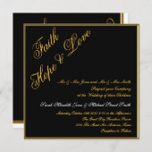 Einladung zur Hochzeit von Schwarzen Gold (Vorne/Hinten)