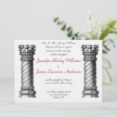 Einladung zur Hochzeit von Schwarzen Kolonnen (Stehend Vorderseite)