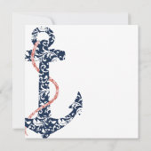 Einladung zur Hochzeit von Seeschiffen und Koralle (Rückseite)