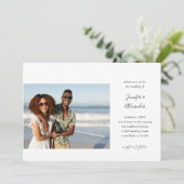 Einladung zur Hochzeit von Seite zwei Foto (Stehend Vorderseite)