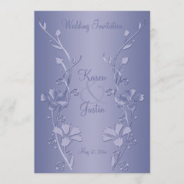 Einladung zur Hochzeit von Silber und Violett