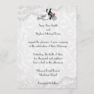Einladung zur Hochzeit von Silver White Tandem