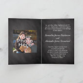 Einladung zur Hochzeit von Slate Chalkboard (Innenseite)