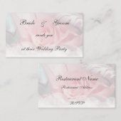 Einladung zur Hochzeit von Soft Pink Rose (Vorne/Hinten)