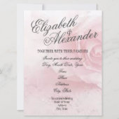 Einladung zur Hochzeit von Soft Pink Rose (Vorderseite)