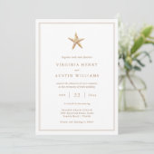 Einladung zur Hochzeit von Starfish (Stehend Vorderseite)