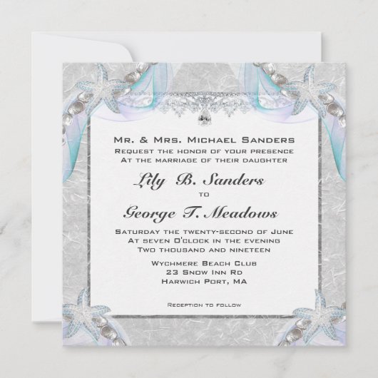 Einladung zur Hochzeit von Starfish (Vorderseite)