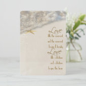 Einladung zur Hochzeit von Starfish (Stehend Vorderseite)