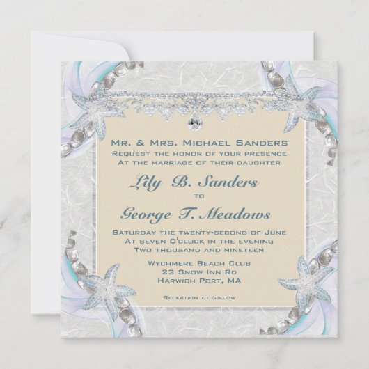 Einladung zur Hochzeit von Starfish (Vorderseite)