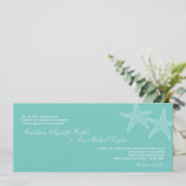 Einladung zur Hochzeit von Starfish - Blau (Stehend Vorderseite)