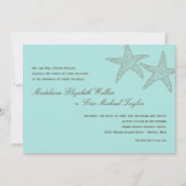Einladung zur Hochzeit von Starfish - braun/blau (Vorderseite)