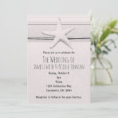Einladung zur Hochzeit von Starfish Classic White (Stehend Vorderseite)