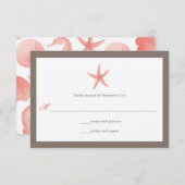 Einladung zur Hochzeit von Starfish - CORAL (Vorne/Hinten)