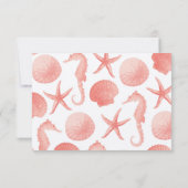 Einladung zur Hochzeit von Starfish - CORAL (Rückseite)