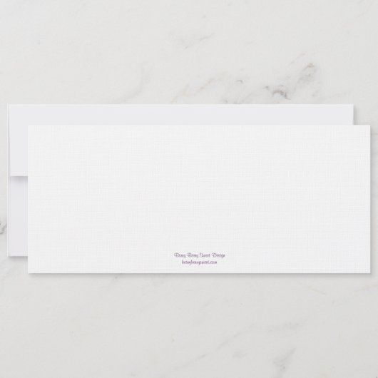 Einladung zur Hochzeit von Starfish - Lila (Rückseite)