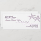 Einladung zur Hochzeit von Starfish - Lila (Vorne/Hinten)