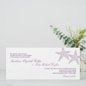 Einladung zur Hochzeit von Starfish - Lila (Stehend Vorderseite)