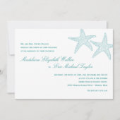Einladung zur Hochzeit von Starfish - Türkis (Vorderseite)