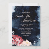 Einladung zur Hochzeit von Starry Night Floral (Vorderseite)