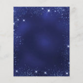 Einladung zur Hochzeit von Staubblauen Glitzer der (Rückseite)