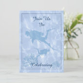 Einladung zur Hochzeit von Tauchern (Stehend Vorderseite)