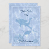 Einladung zur Hochzeit von Tauchern (Vorne/Hinten)