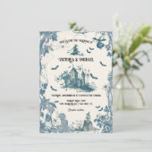 Einladung zur Hochzeit von Toile Halloween (Stehend Vorderseite)