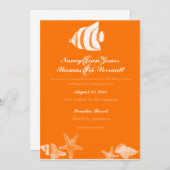 Einladung zur Hochzeit von tropischen Fischen (Vorne/Hinten)